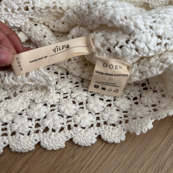 DOÊN Heirloom Amity Hand Knit Crochet Top - Picture 5 of 5